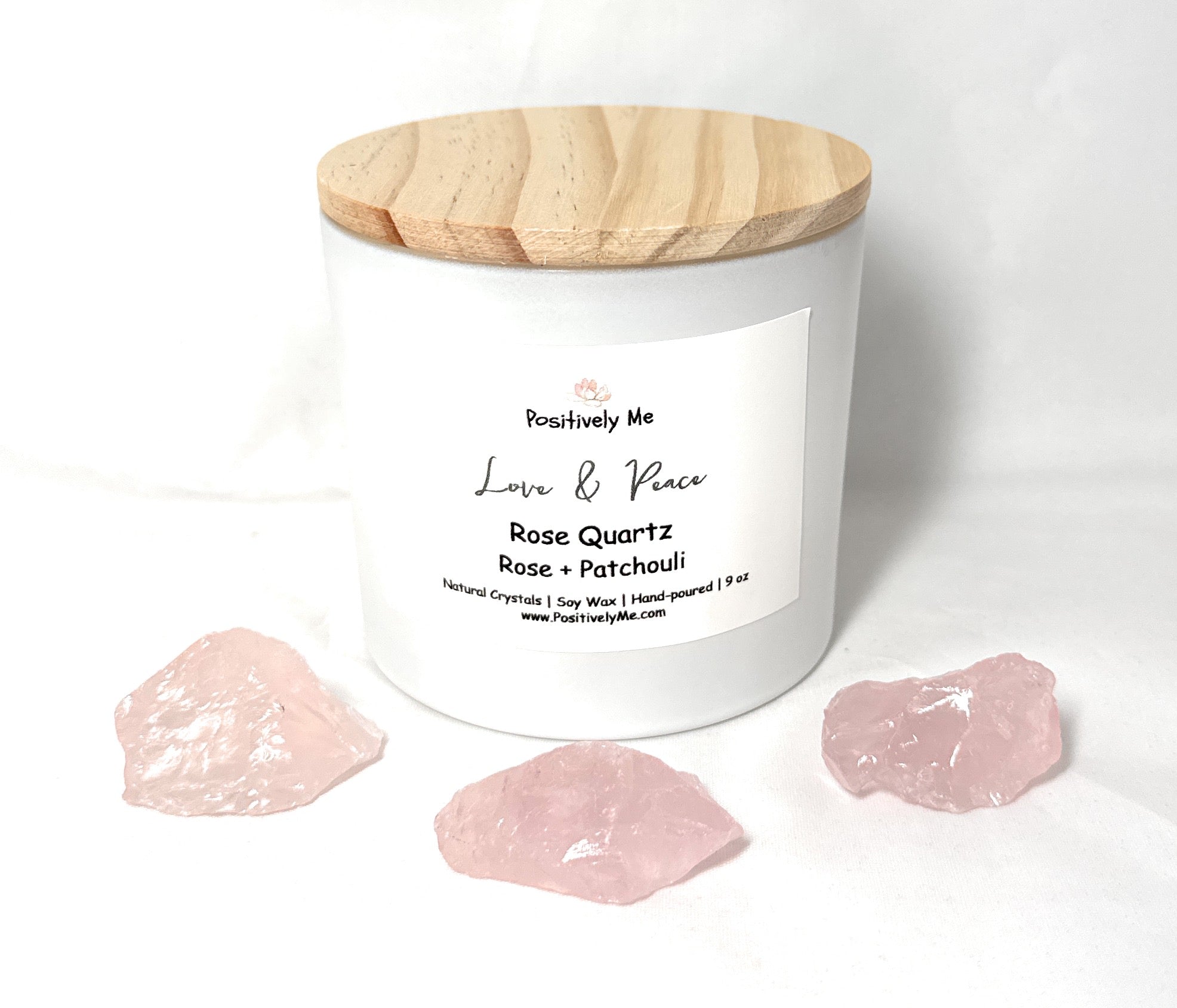Rose Quartz Crystal Aromatherapy Candle