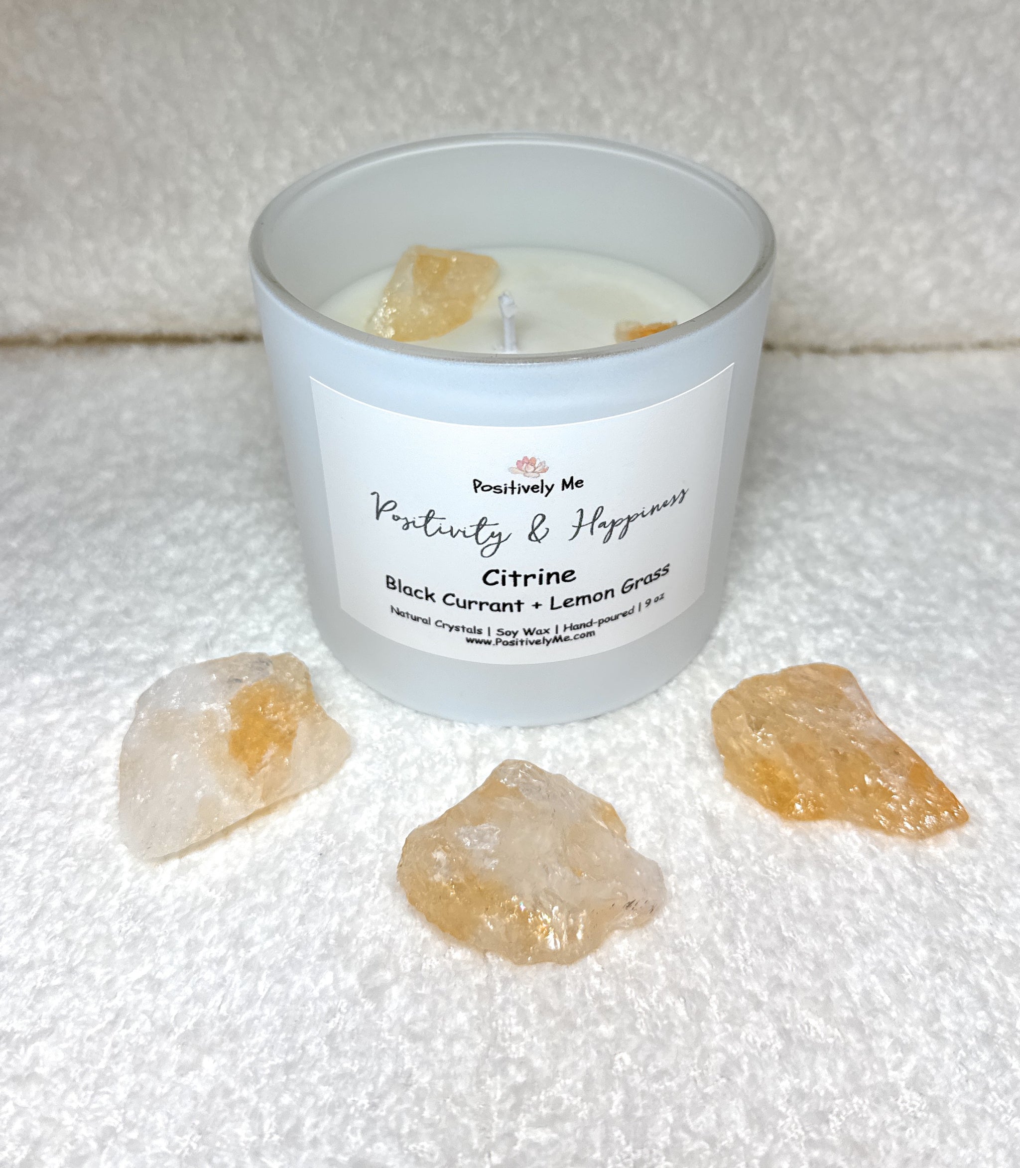Citrine Crystal Aromatherapy Candle