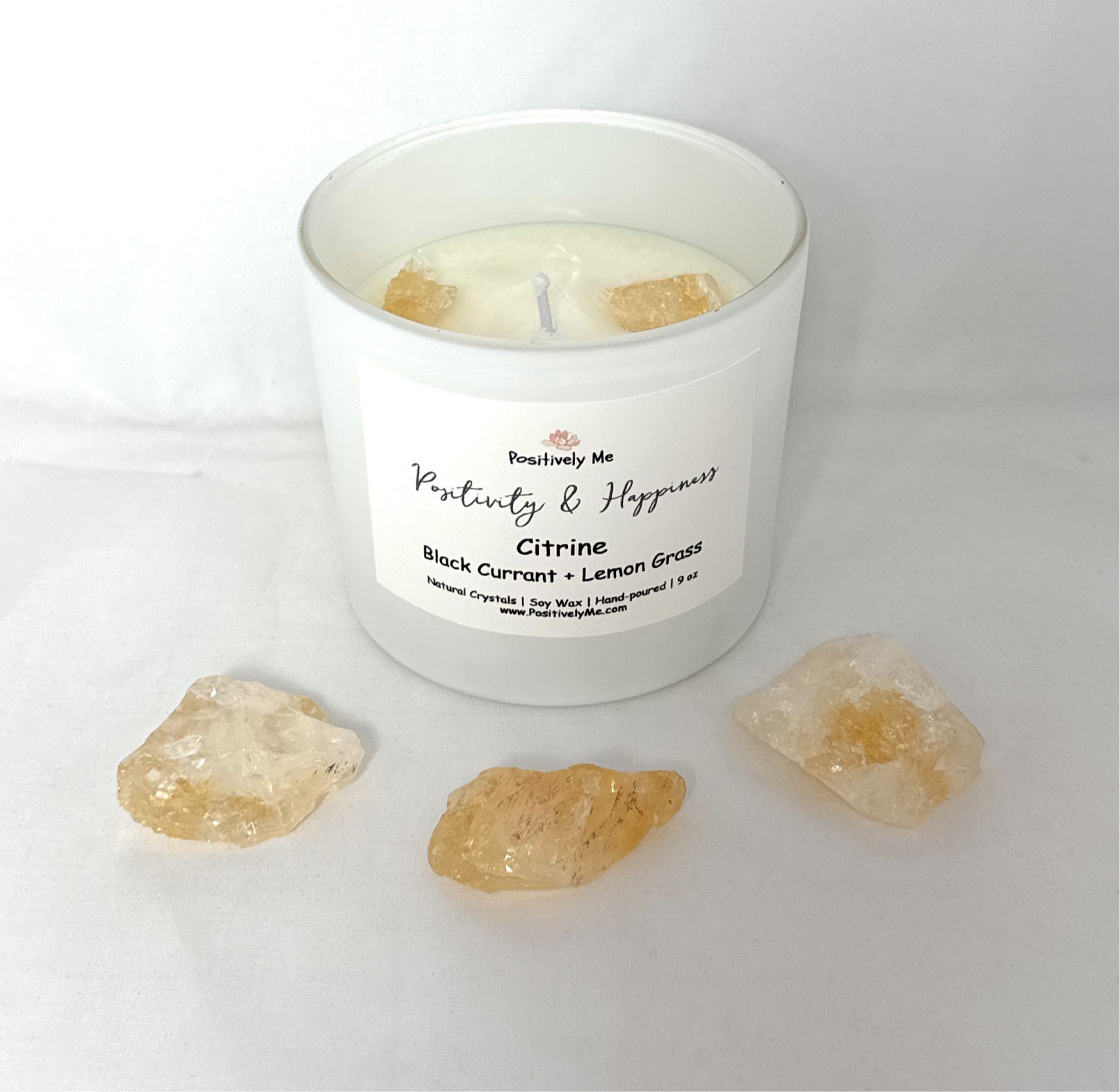 Citrine Crystal Aromatherapy Candle