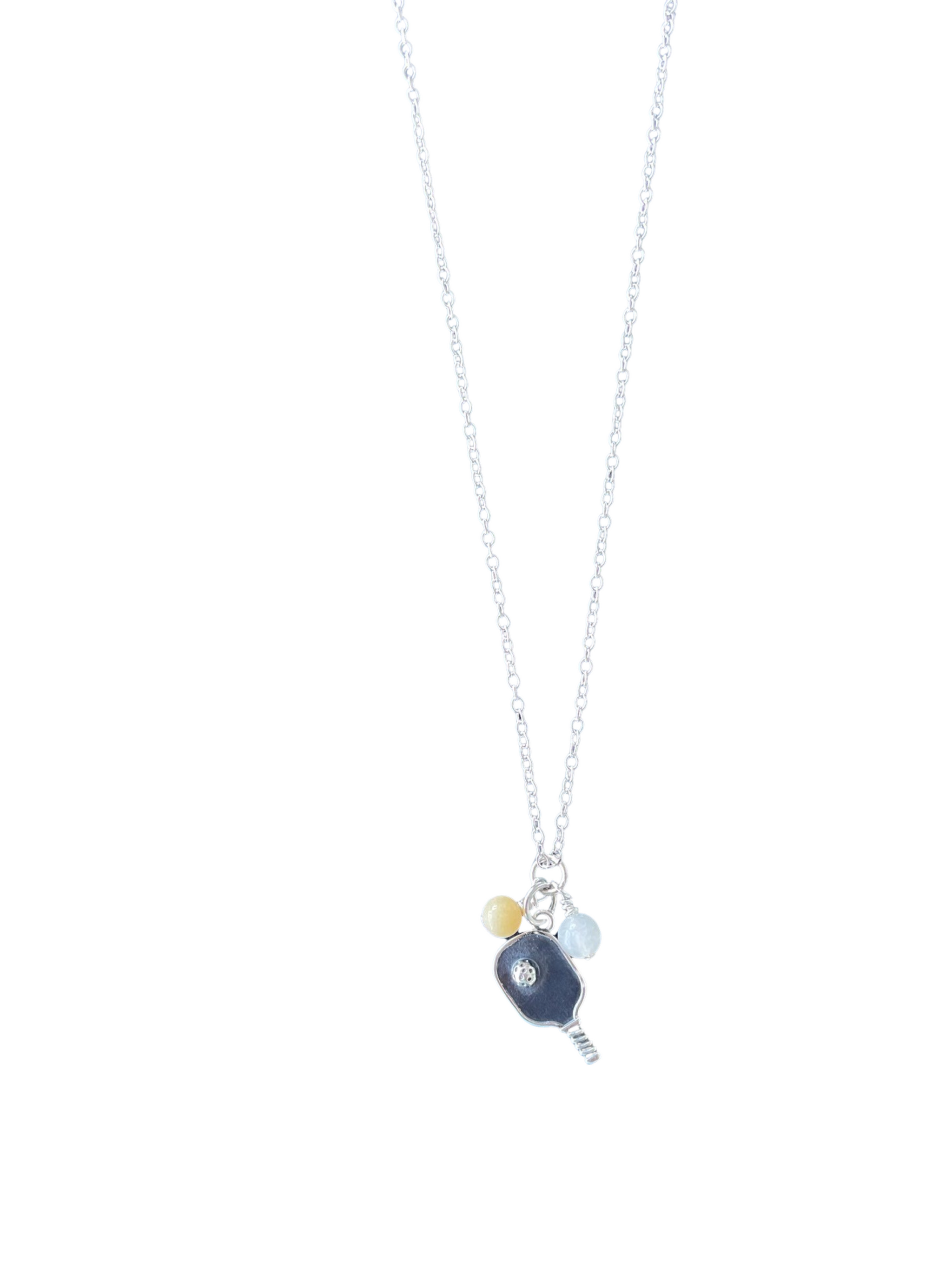 Pickleball Charm Necklace Gift