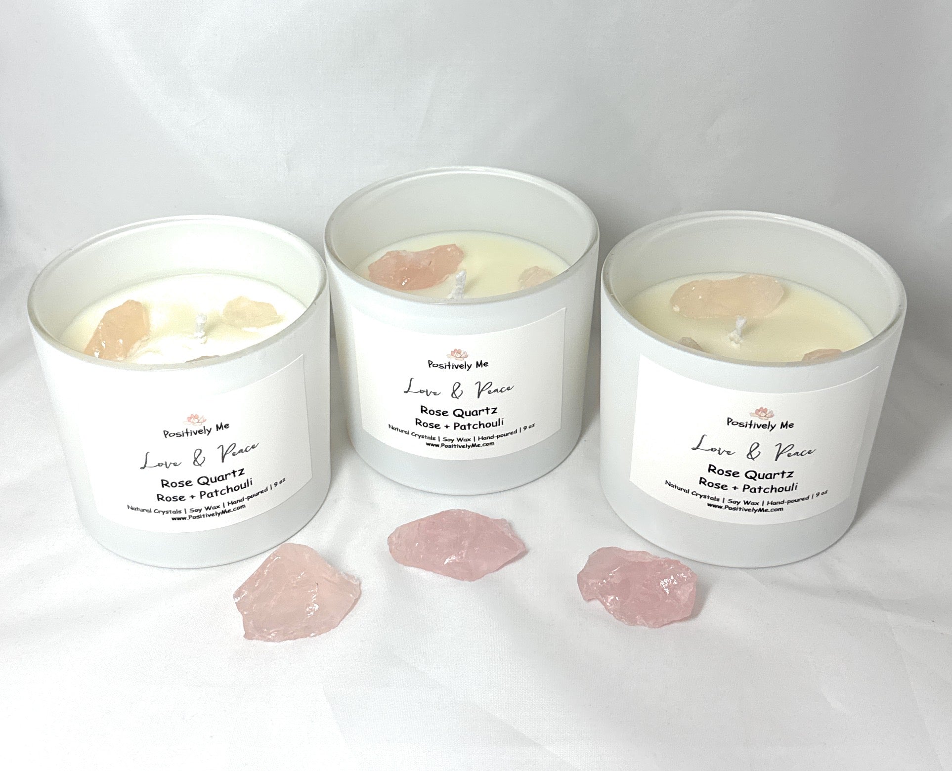 Rose Quartz Crystal Aromatherapy Candle