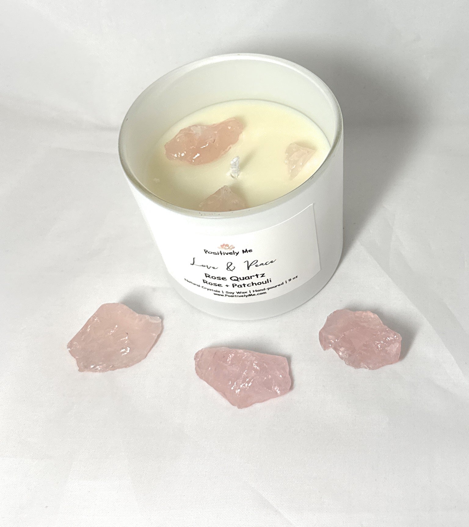 Rose Quartz Crystal Aromatherapy Candle