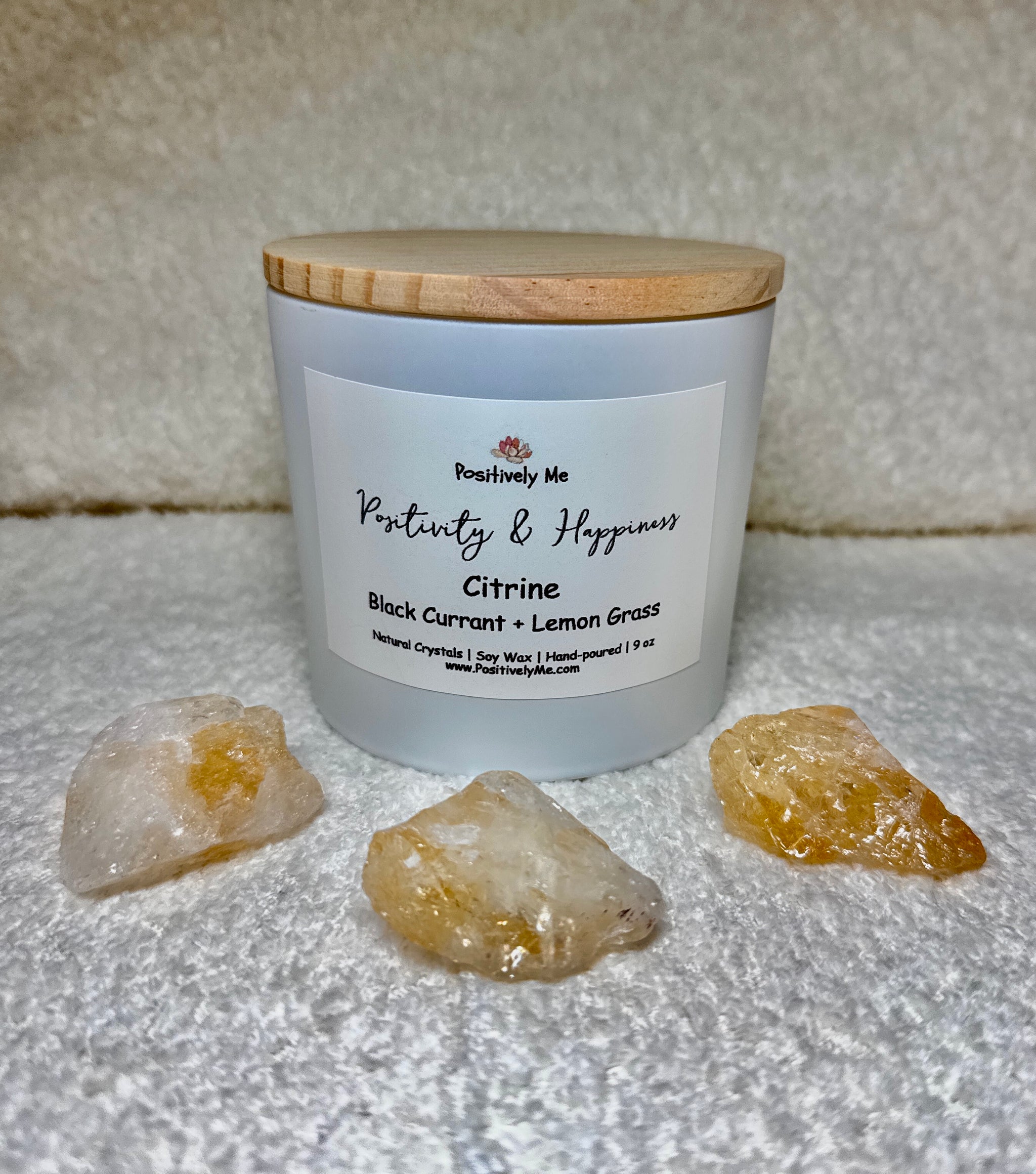 Citrine Crystal Aromatherapy Candle