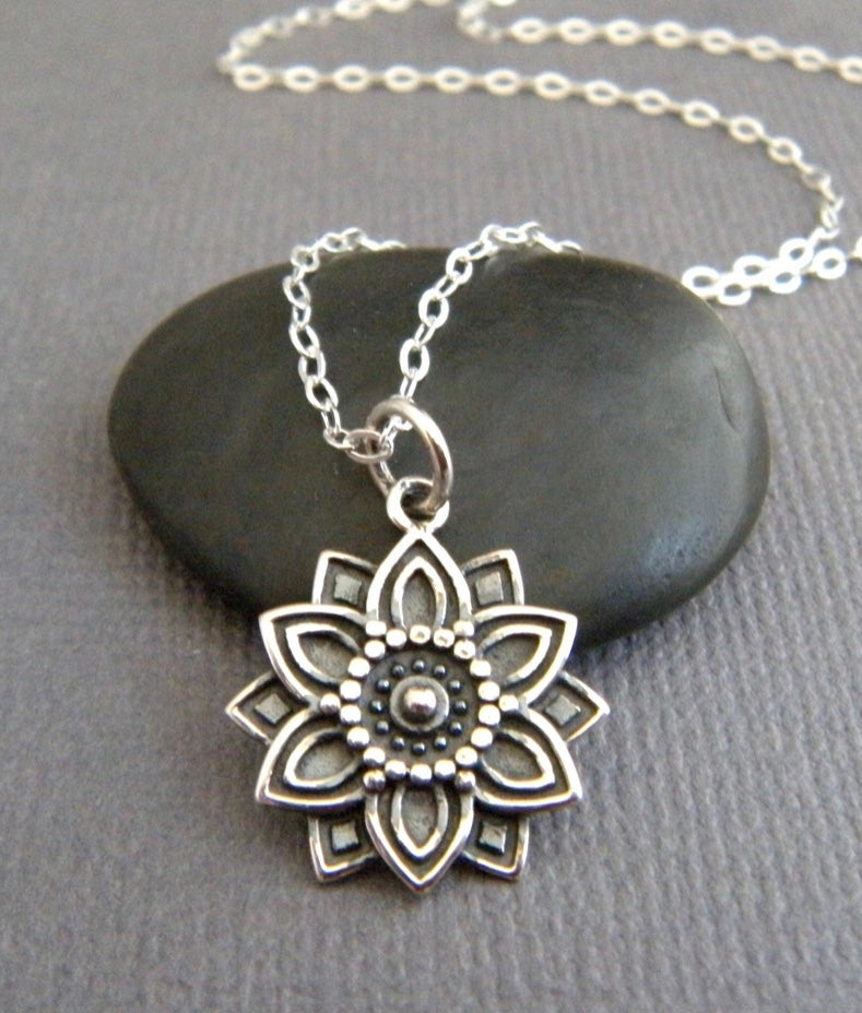 Abundance Mandala Sterling Silver Necklace