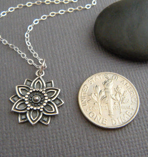 Abundance Mandala Sterling Silver Necklace