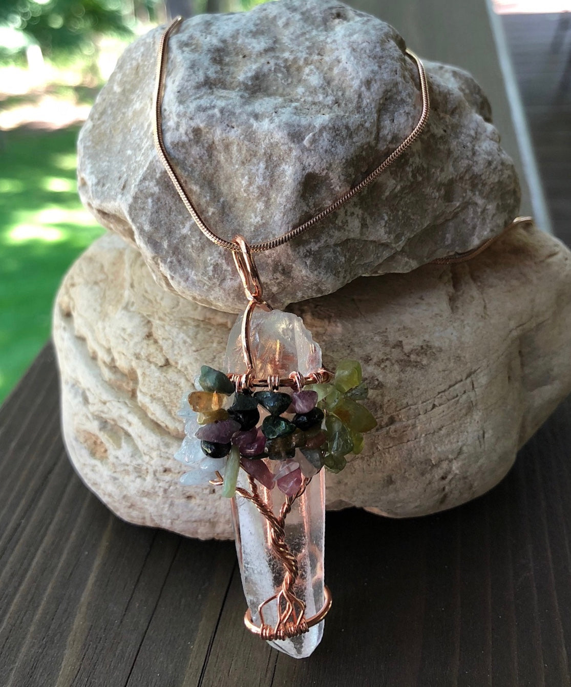 Tree of Life Crystal Pendant