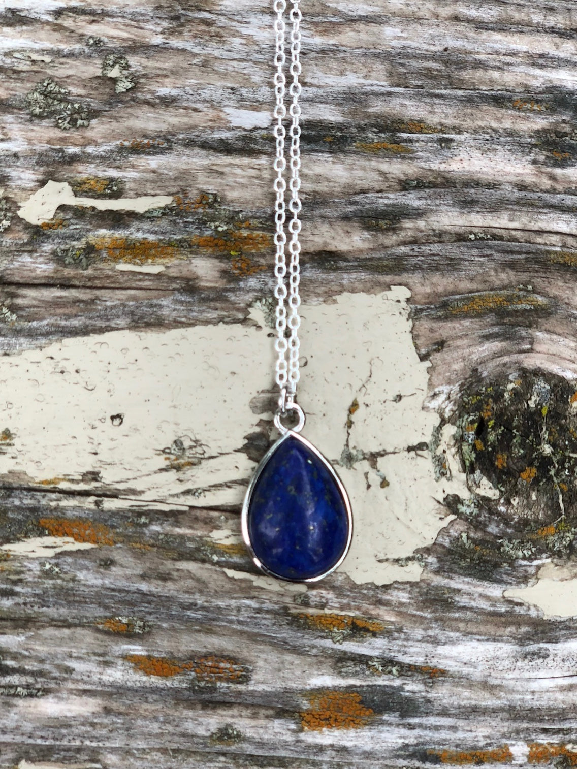 Natural Gemstone Drop Necklace