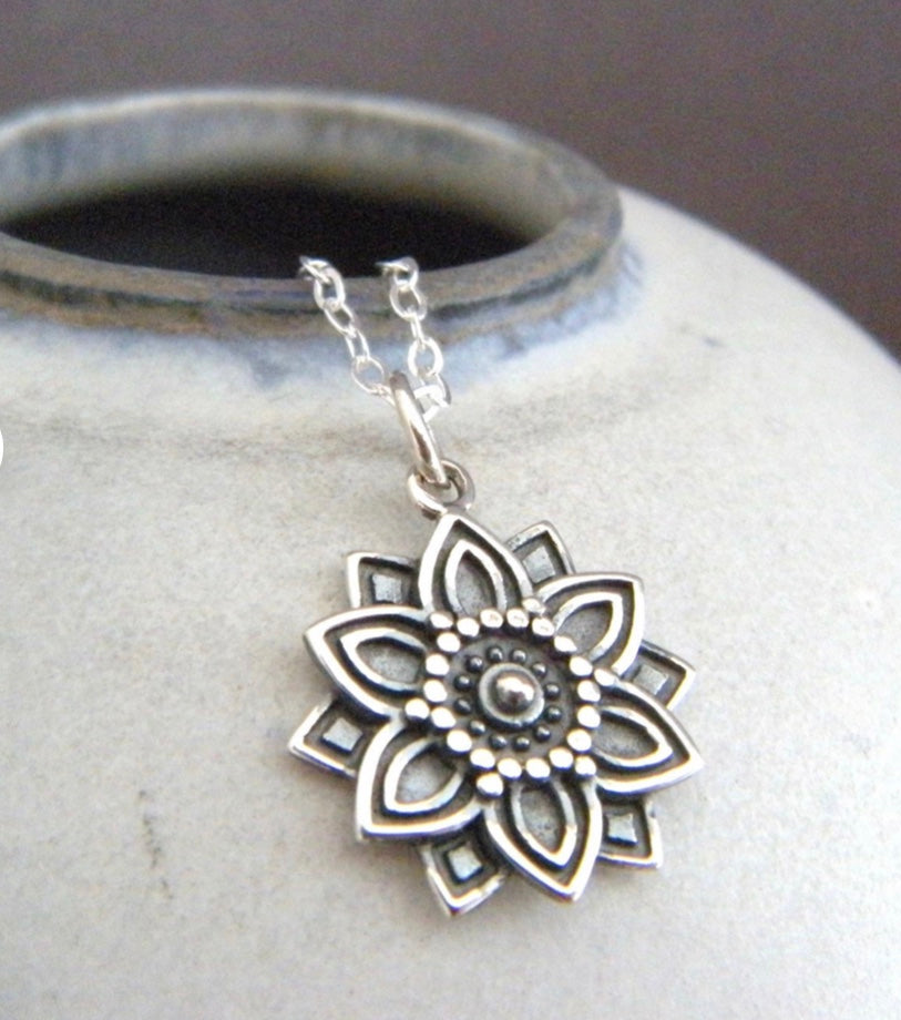 Abundance Mandala Sterling Silver Necklace