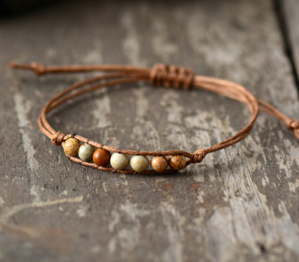 Friendship Jasper Bead Bracelet