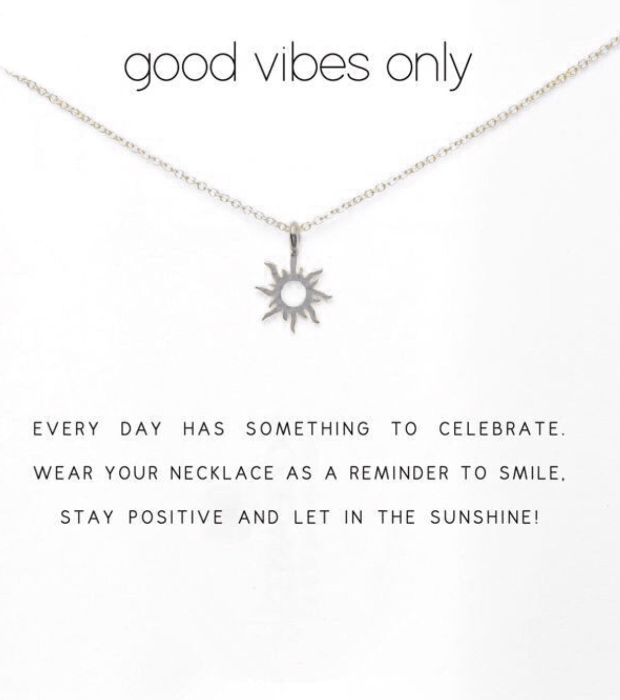 Good Vibes Necklace Gold or Silver