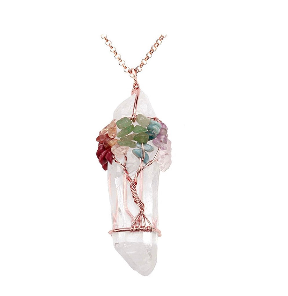 Tree of Life Crystal Pendant