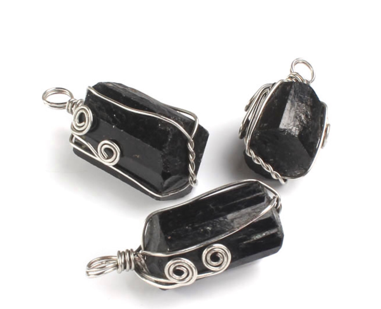 Black Tourmaline Wire Wrapped Pendant