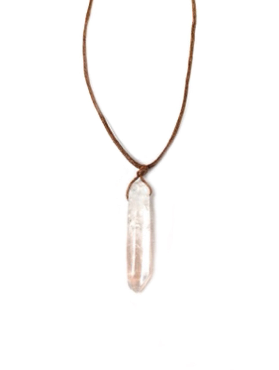 Clear Quartz Raw Crystal Necklace