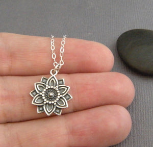 Abundance Mandala Sterling Silver Necklace