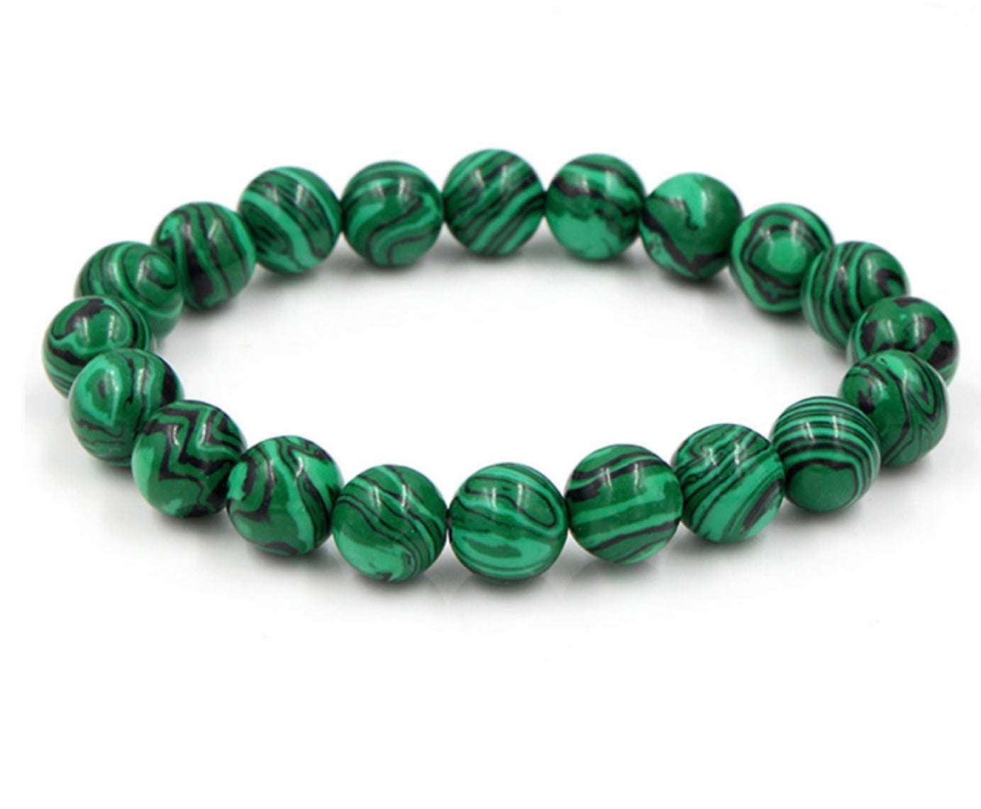 Malachite Bead Bracelet