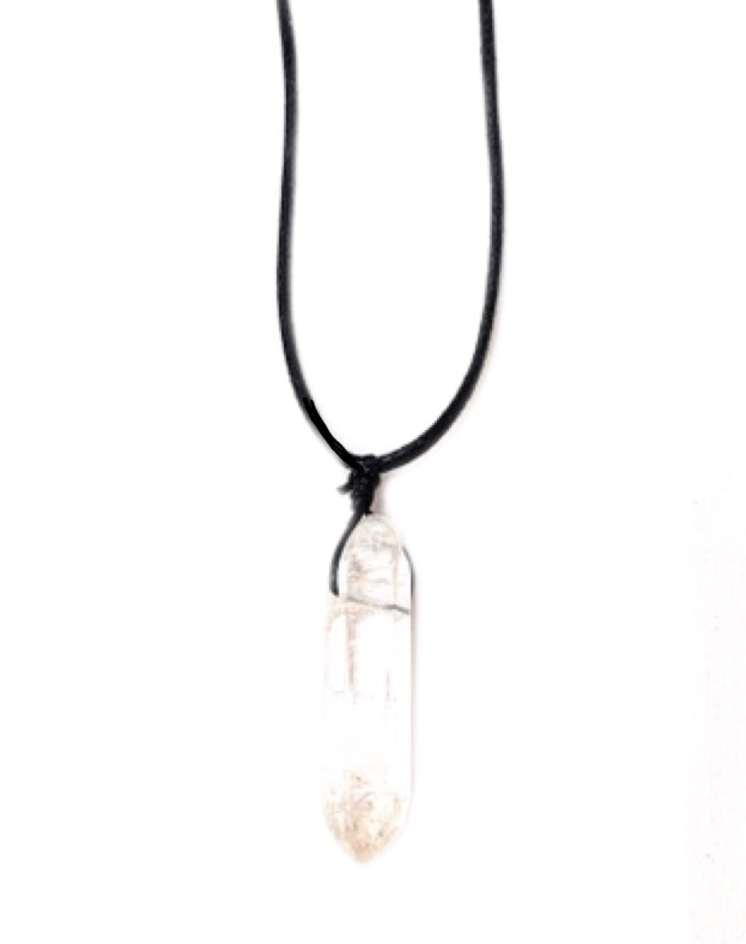 Clear Quartz Raw Crystal Necklace