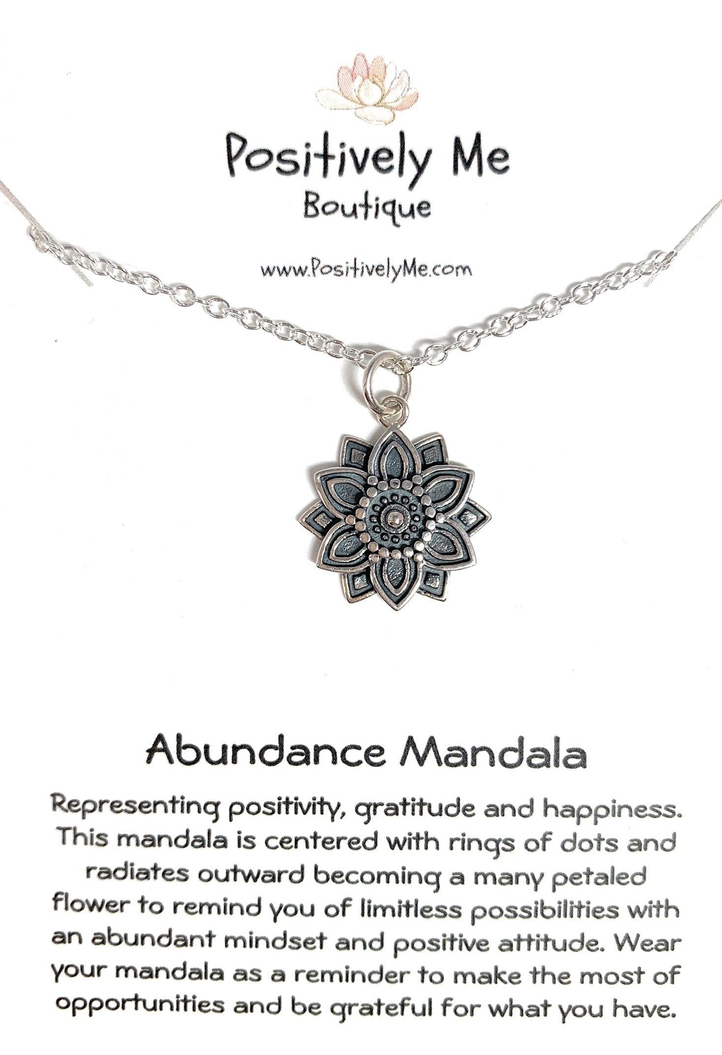 Abundance Mandala Sterling Silver Necklace