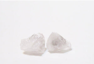 Clear Quartz Crystal Stud Earrings