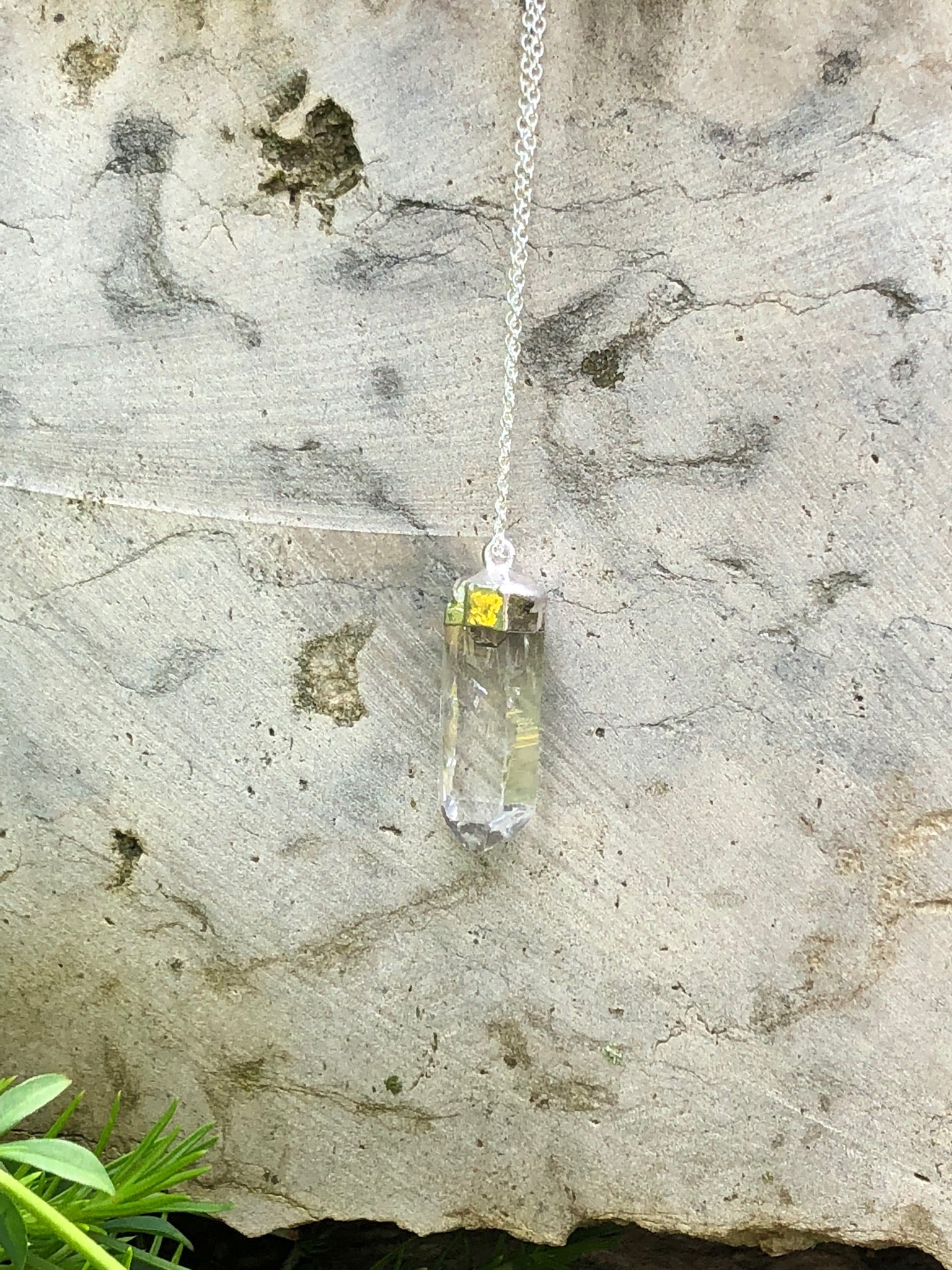 Clear Quartz Crystal Necklace
