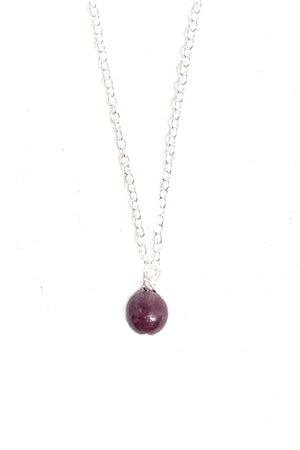 Anti Anxiety  Lepidolite Sterling Silver Necklace