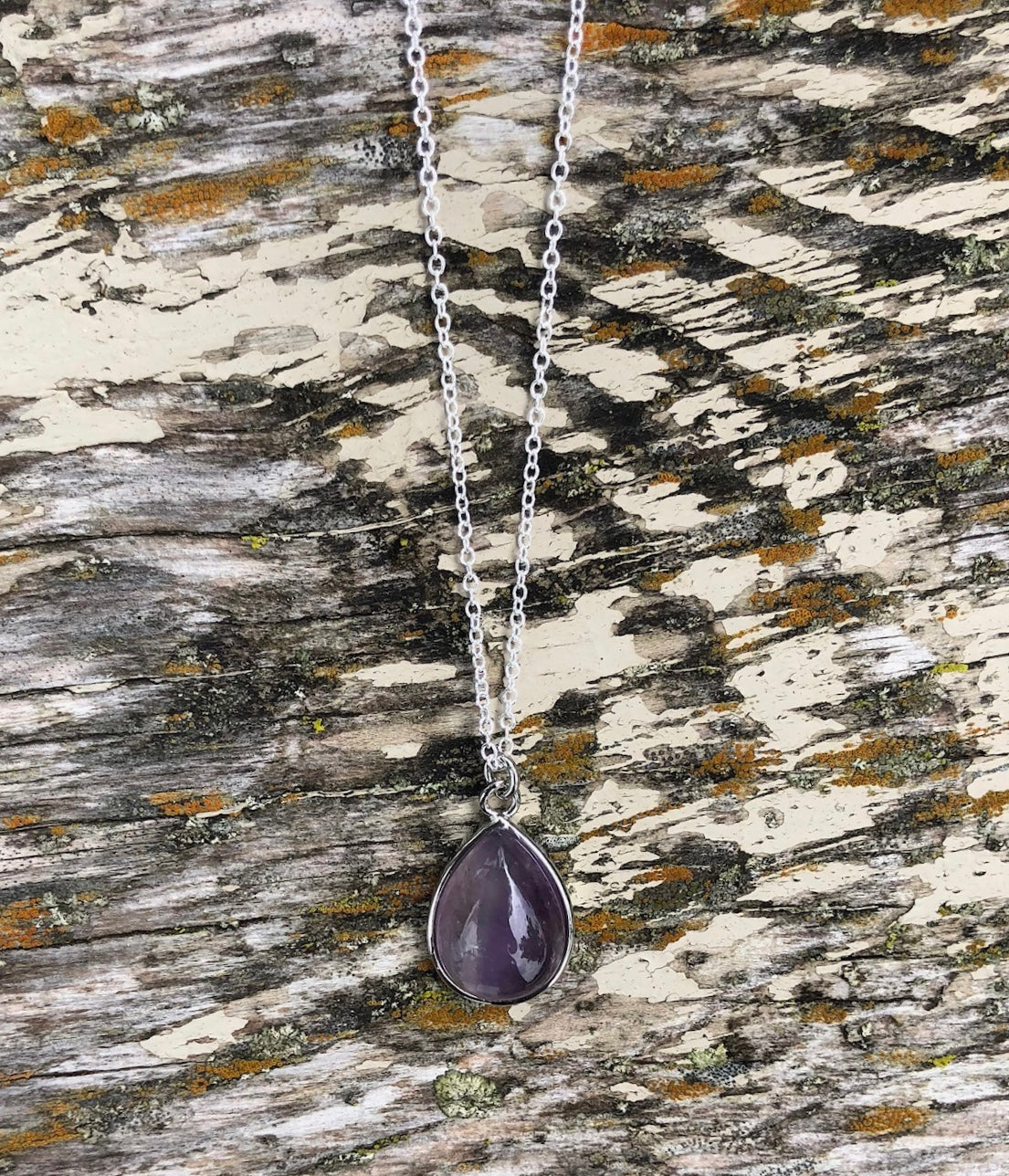 Natural Gemstone Drop Necklace