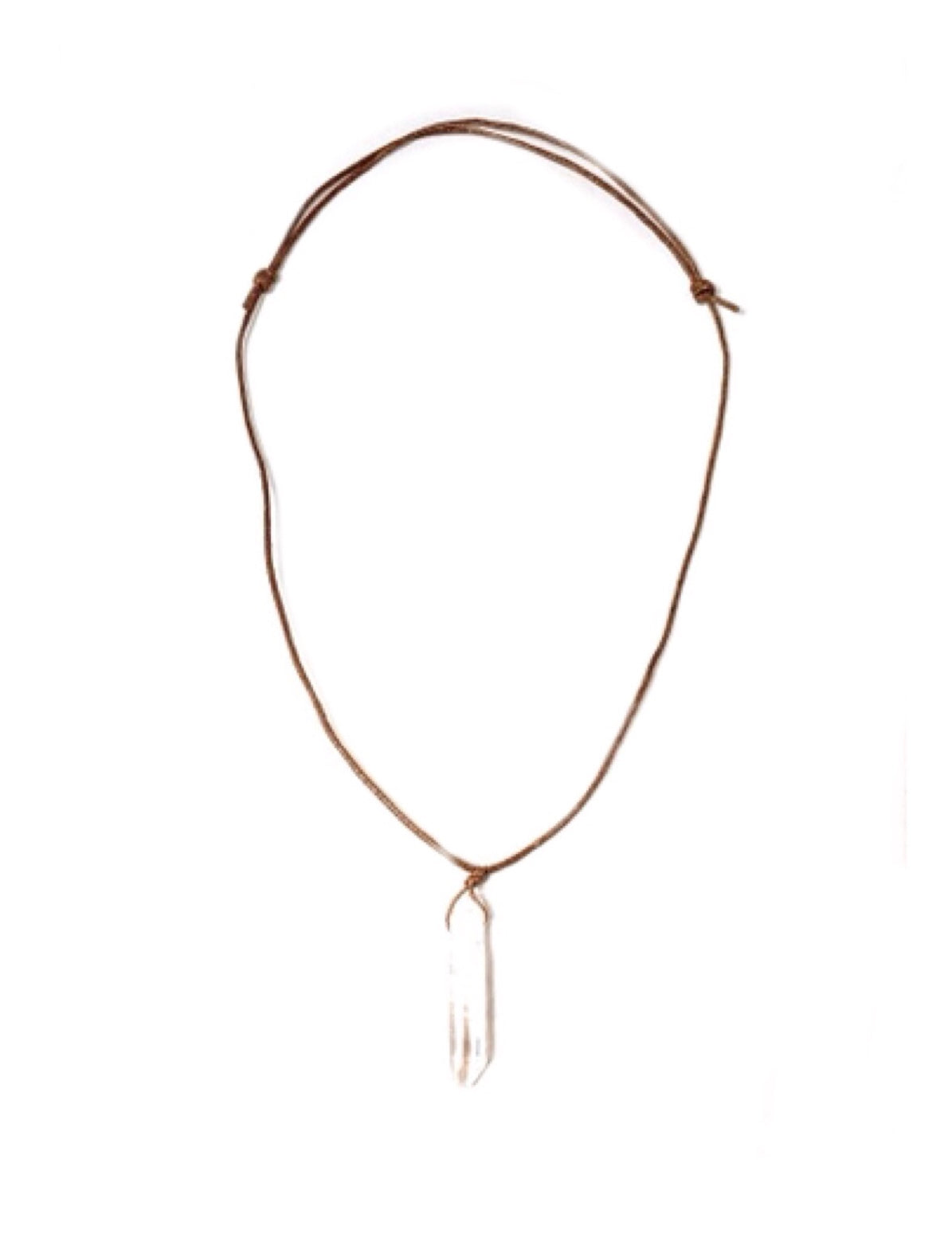 Clear Quartz Raw Crystal Necklace