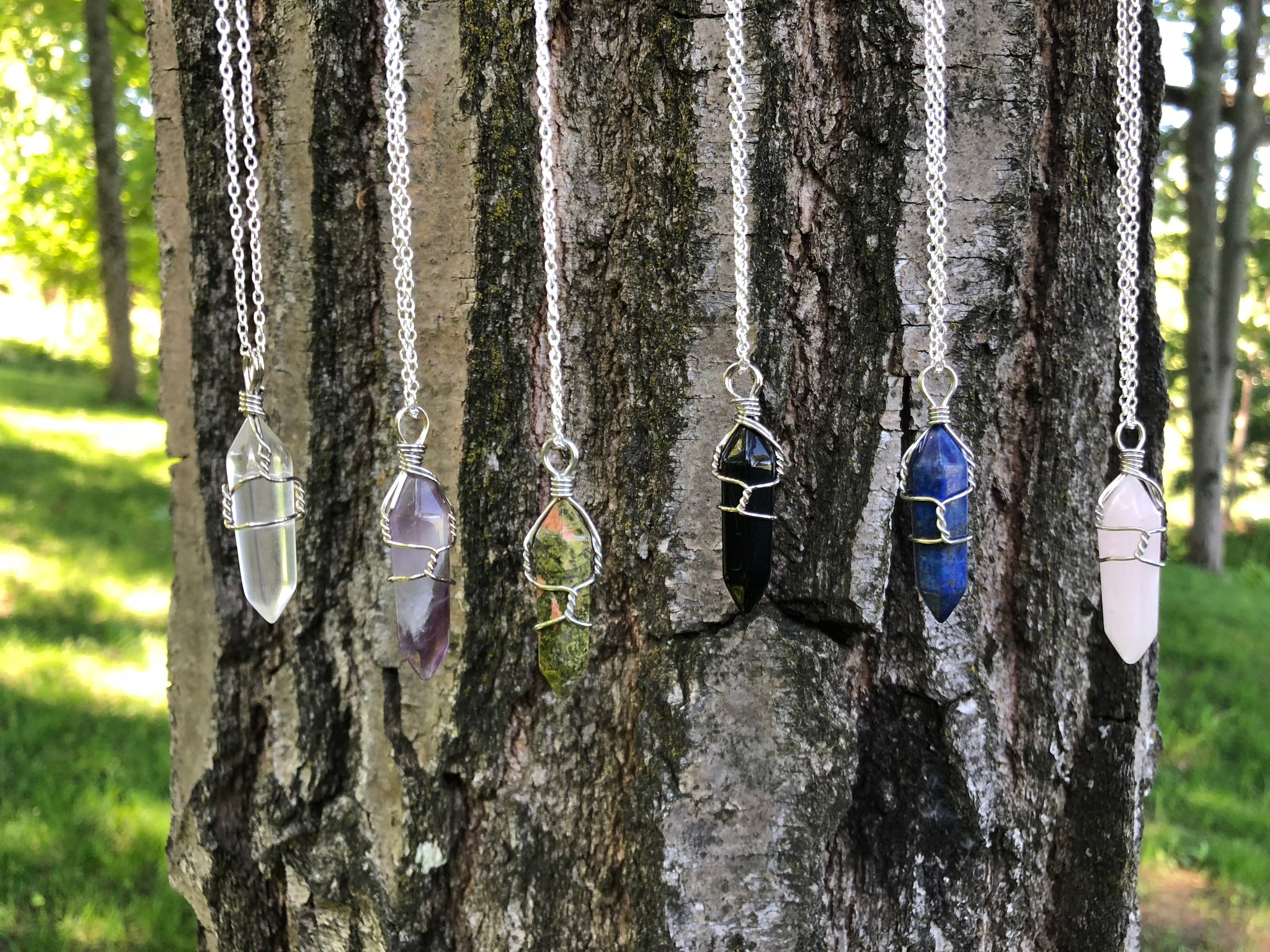 Healing Crystal Point Necklace
