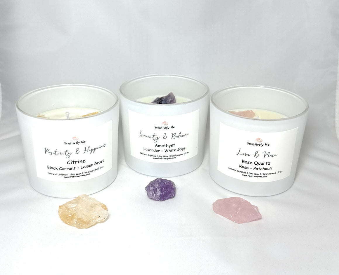 Crystal Infused Aromatherapy Candles