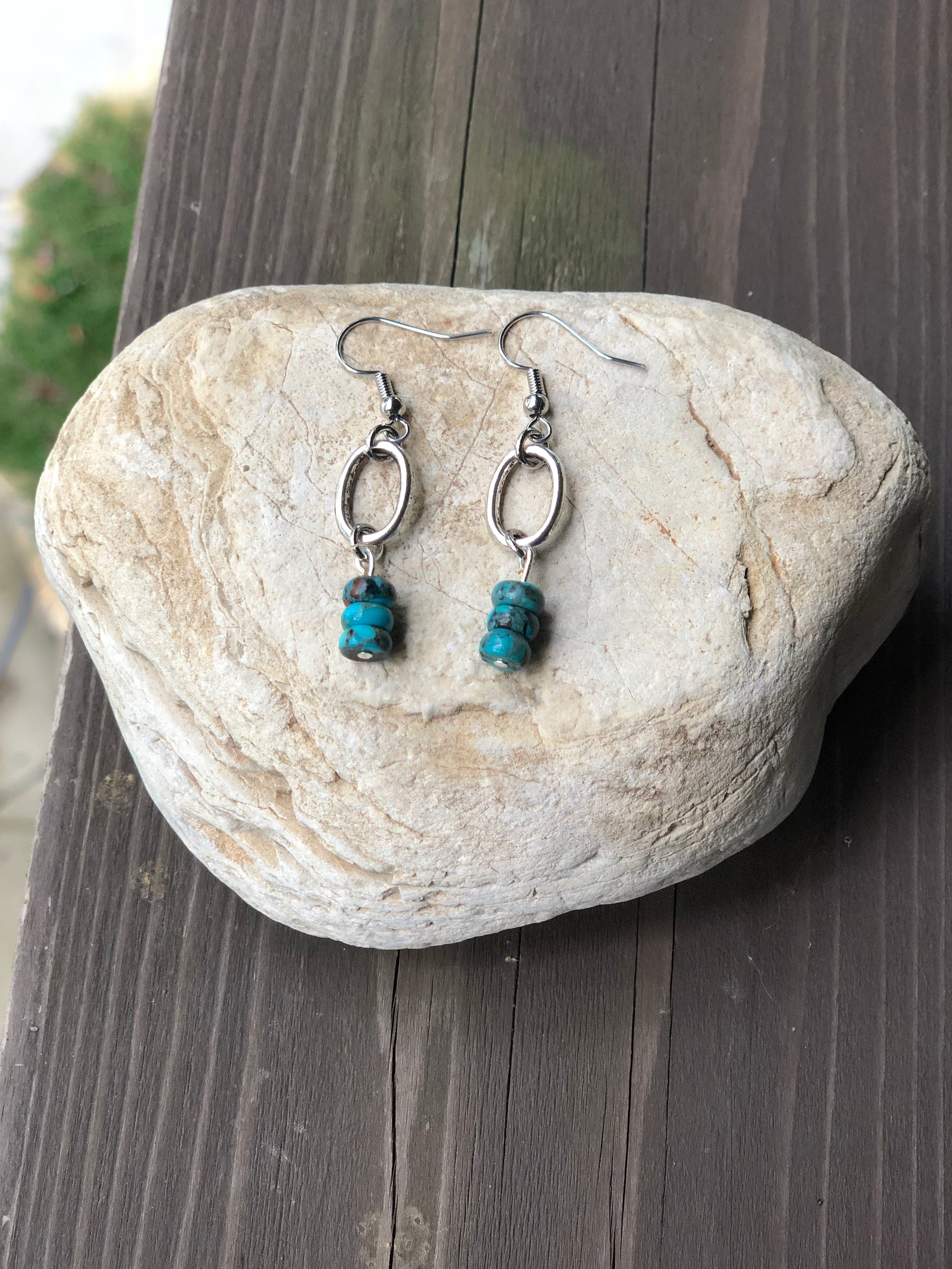 African turquoise earrings deals