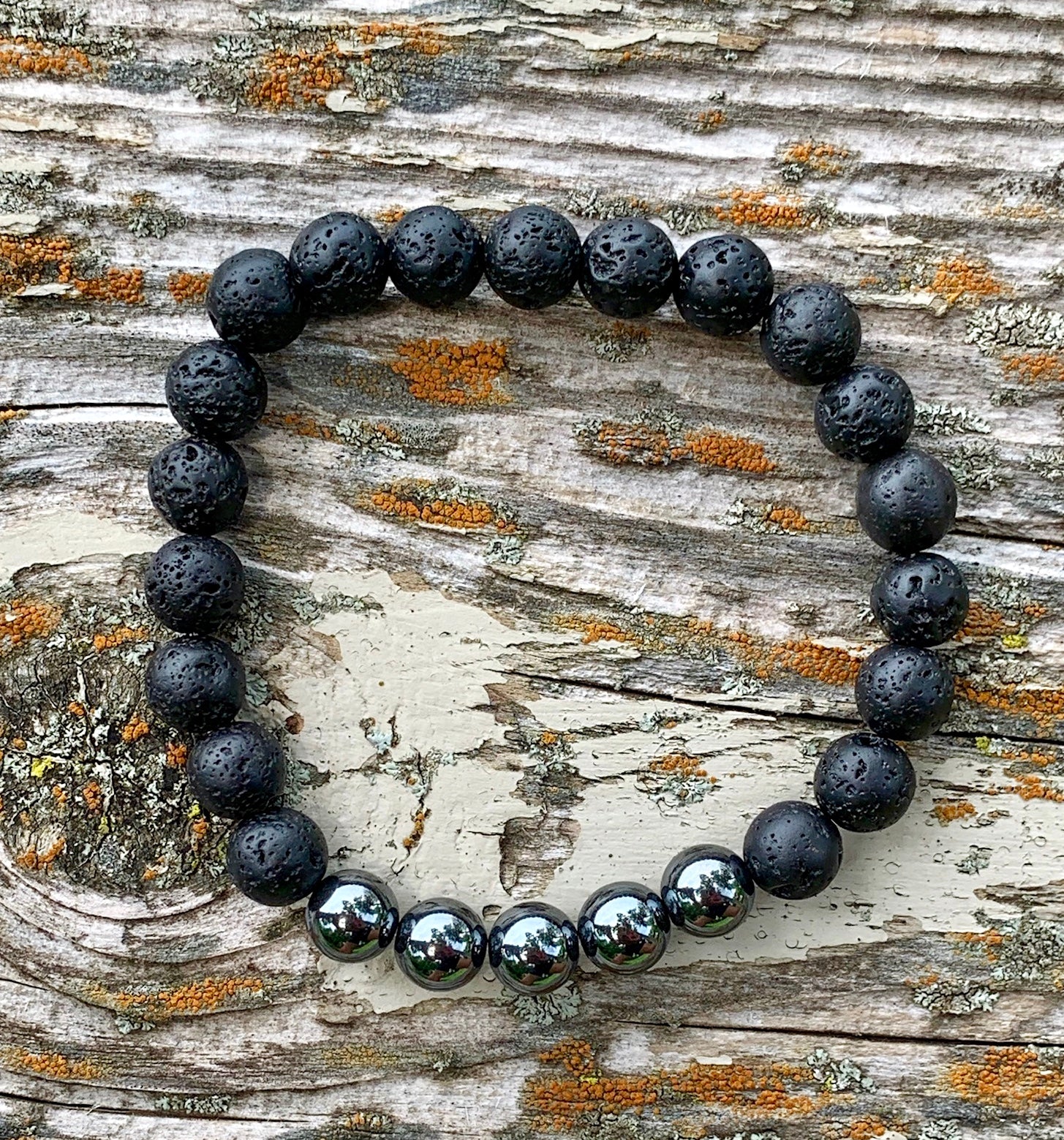 Hematite and lava stone discount