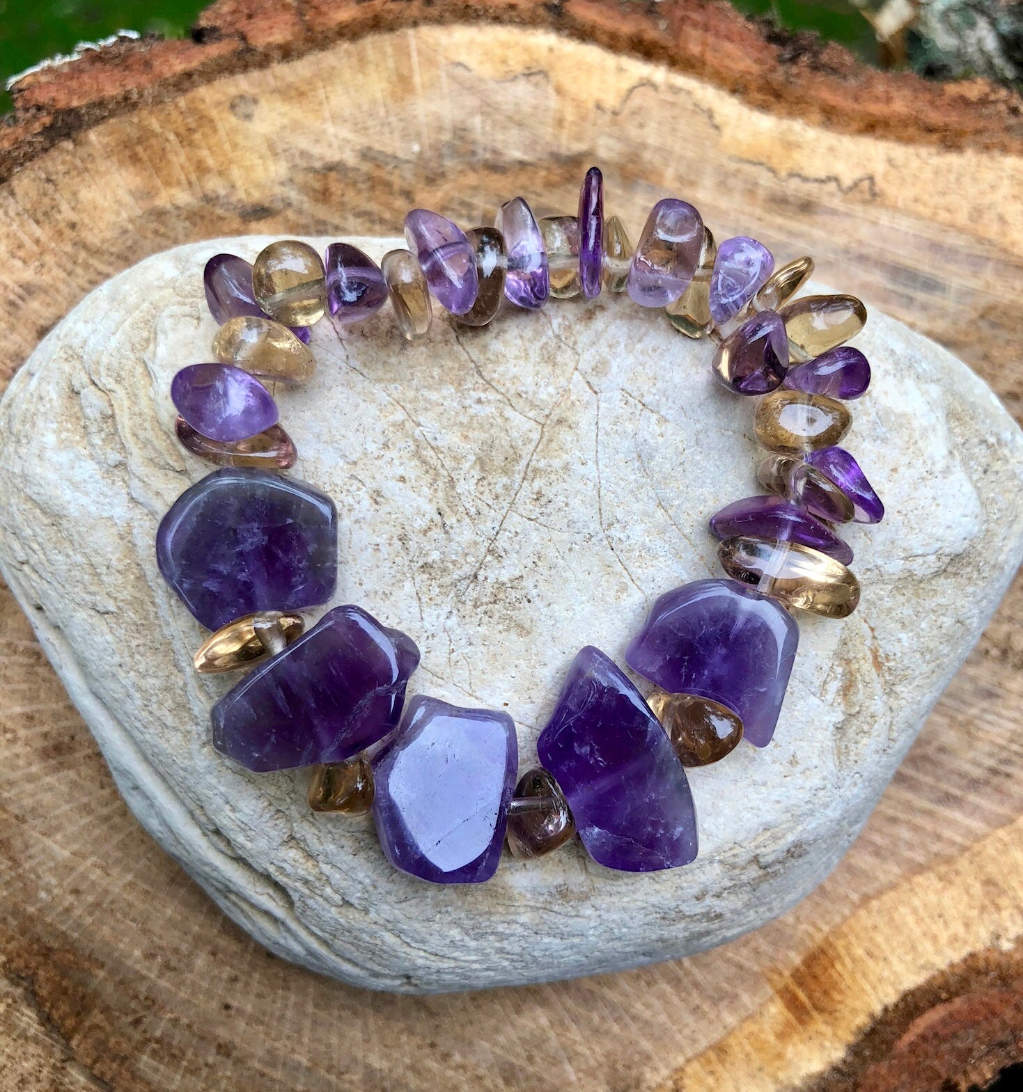 Healing Amethyst Stone Bracelets Handmade - Shopsy Adore