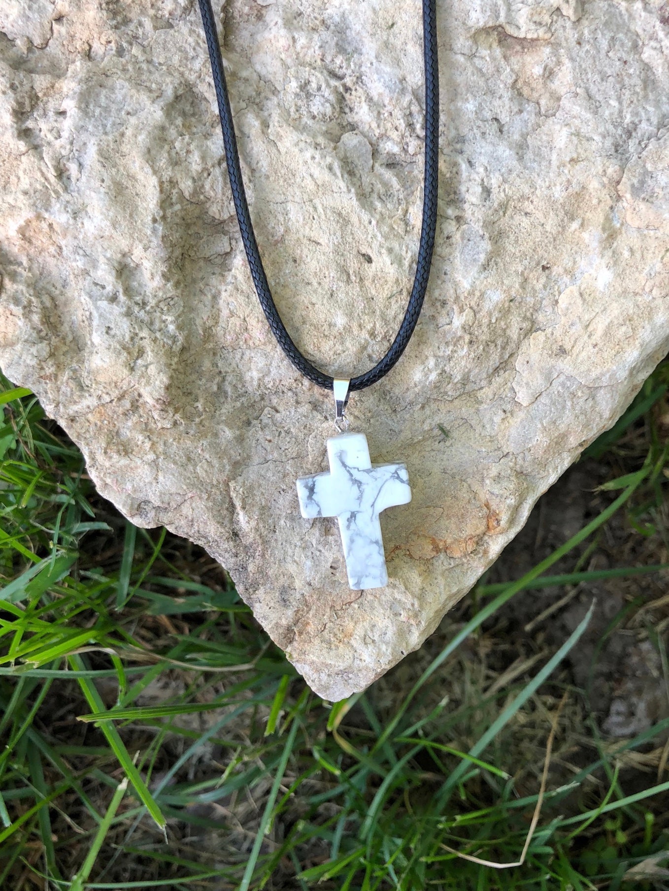 Multi Stone Religious Flower Cross Necklace Pendant – Archariel