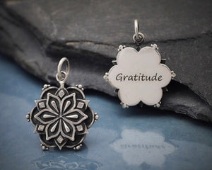 Gratitude Mandala Sterling Silver Necklace