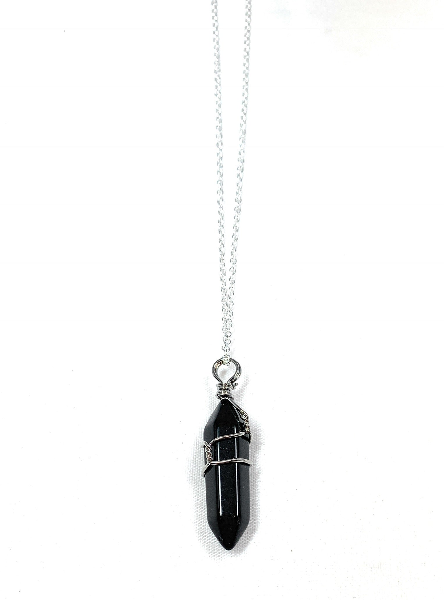 Raw Rock Crystal Point Pendant (sold individually or on a long satelli