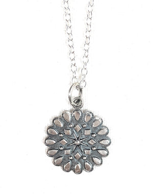 Resilience and New Beginnings Mandala Sterling Silver Necklace