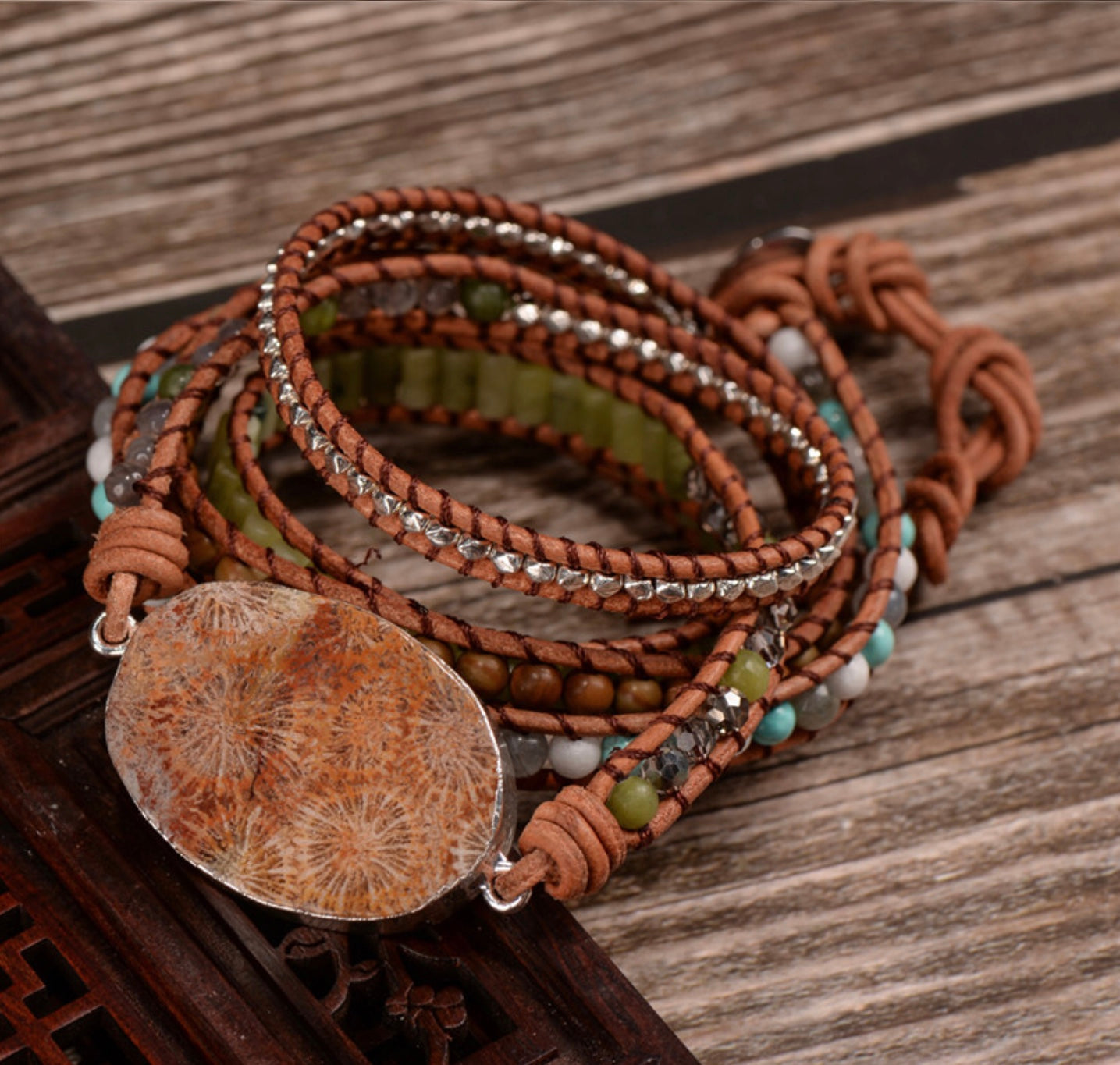 Leather 2025 boho bracelets