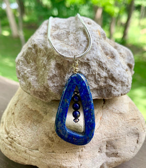 Lapis Lazuli and Sterling Silver Pendant