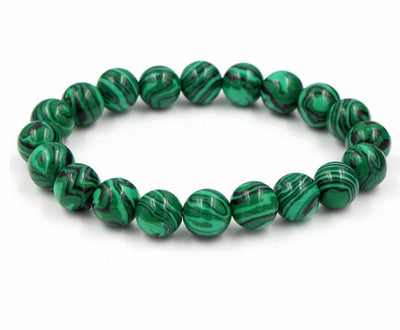Malachite Jade With Golden Hematite Natural Stone Bracelet– Imeora