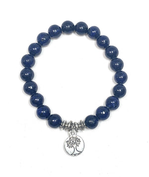 Blue Agate Tree of Life Bracelet