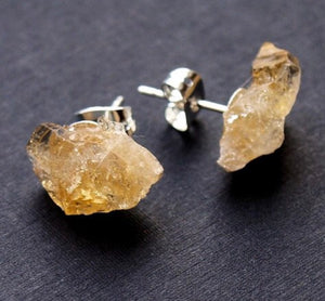 Citrine Crystal Stud Earrings